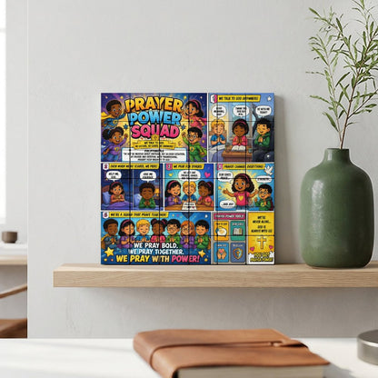 Prayer Power Squad – Building Block Puzzle Ornament - ClaimedbyGodDesigns