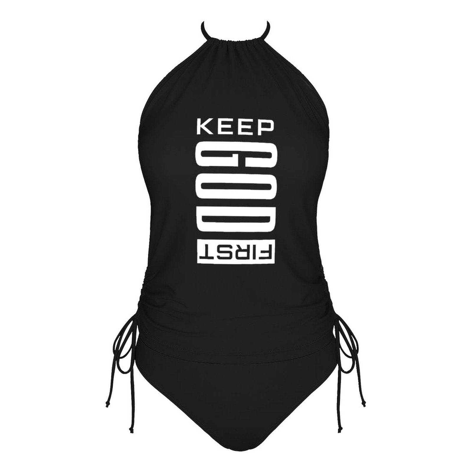 Keep Him First Christian Women's Swimsuit Set - ClaimedbyGodDesigns