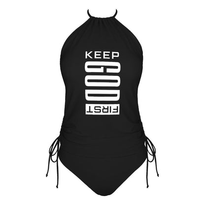 Keep Him First Christian Women's Swimsuit Set - ClaimedbyGodDesigns