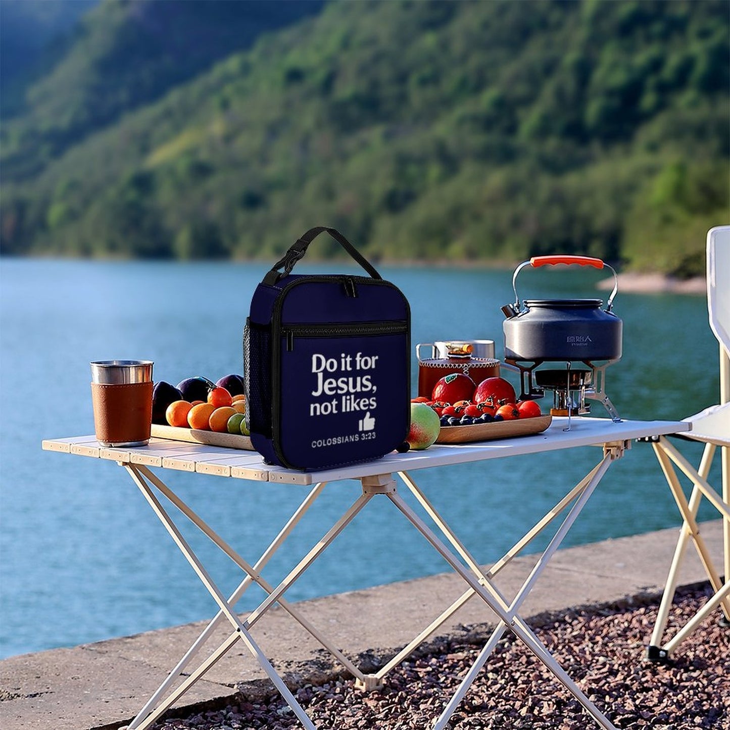 Do It For Him Portable Insulated Lunch Bag for Boys Girls - ClaimedbyGodDesigns