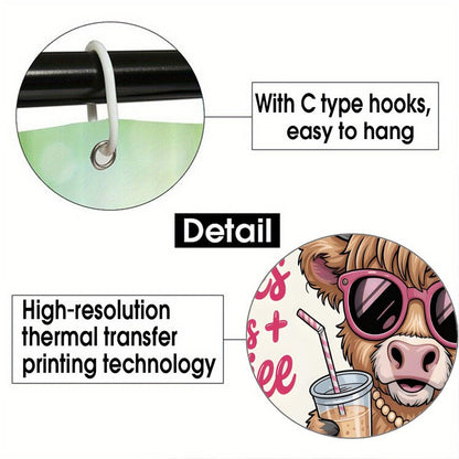 Jesus Loves This Boujee Mess Funny Christian Waterproof Shower Curtain