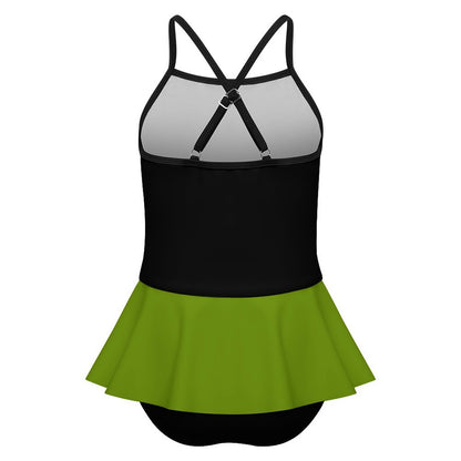 Peas Be Still Kids One‑Piece Ruffle Strap Christian Swimsuit