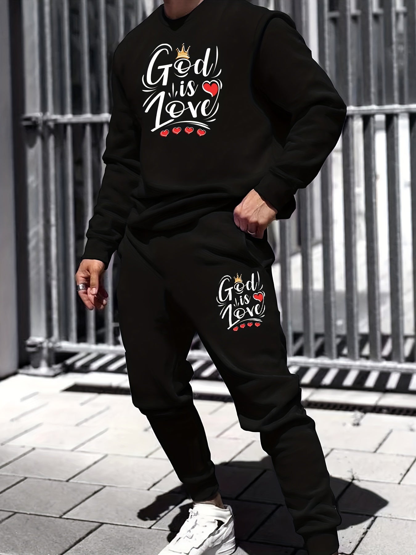 God Is Love Men's Christian Casual Outfit claimedbygoddesigns