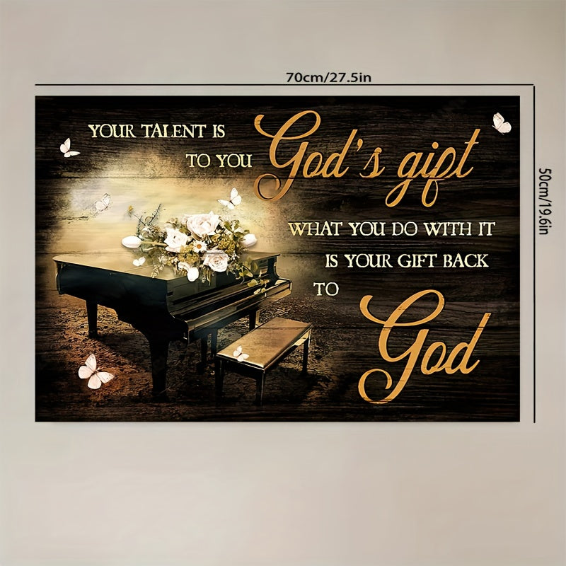 Your Talent Is God's Gift To You Christian Wall Decor  No Frame claimedbygoddesigns