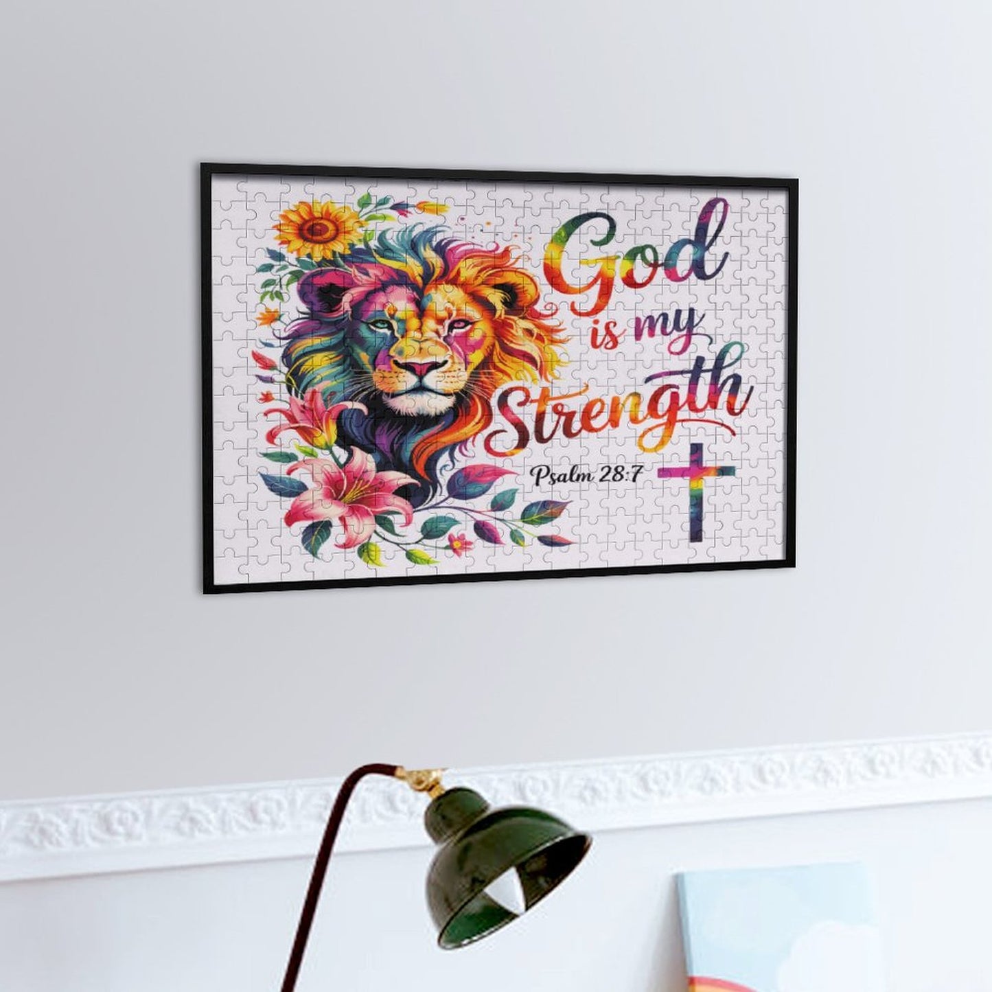 He Is My Strength Christian Wooden Picture Puzzle - ClaimedbyGodDesigns