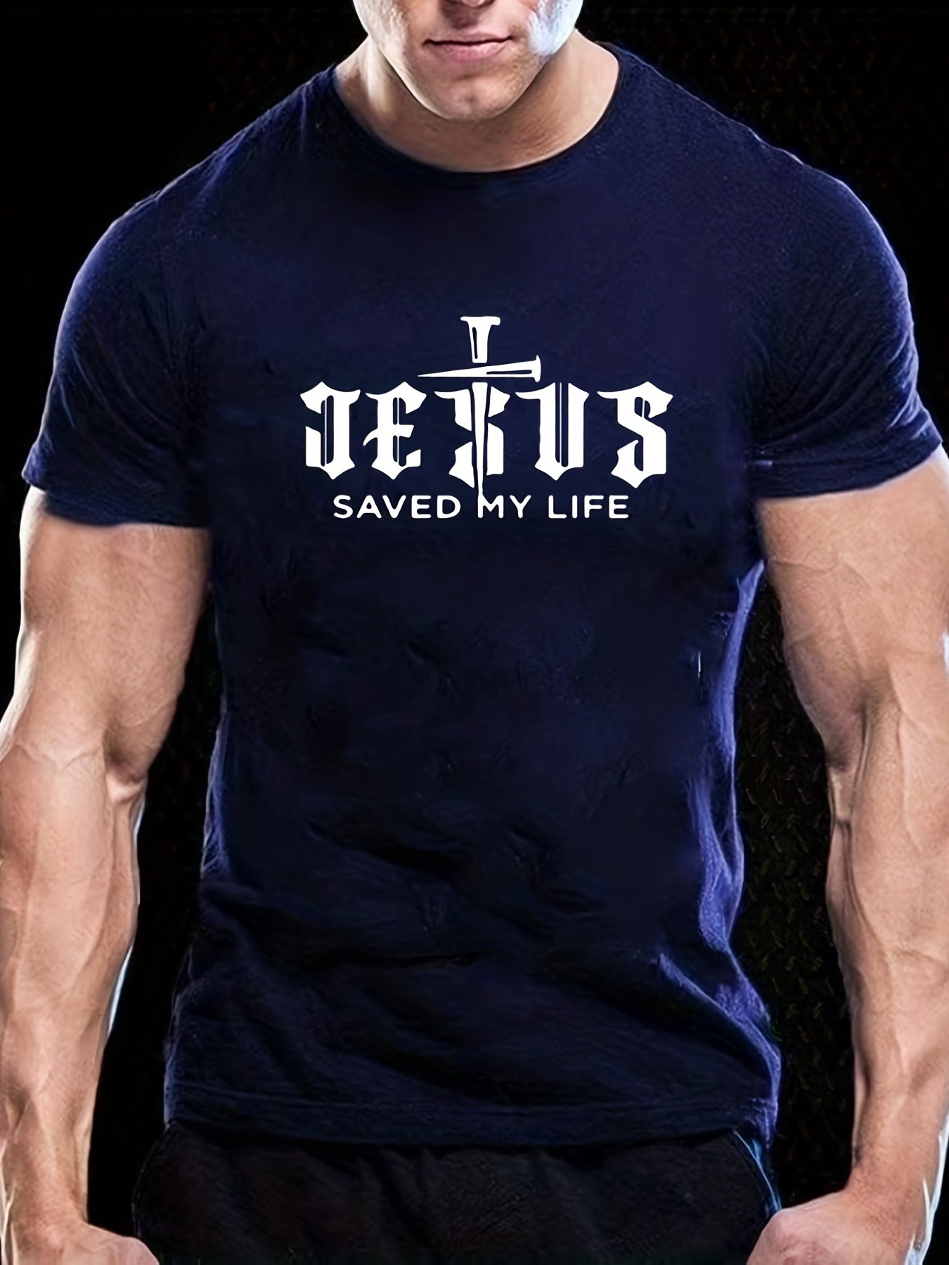 Jesus Saved My Life Men's Christian T-shirt claimedbygoddesigns