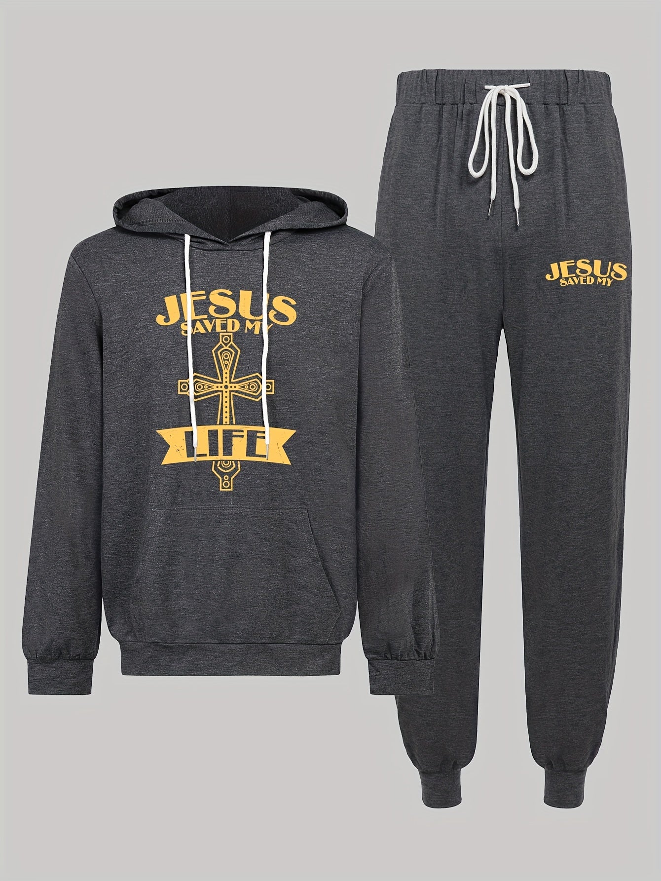 JESUS SAVED MY LIFE Men's Christian Casual Outfit claimedbygoddesigns