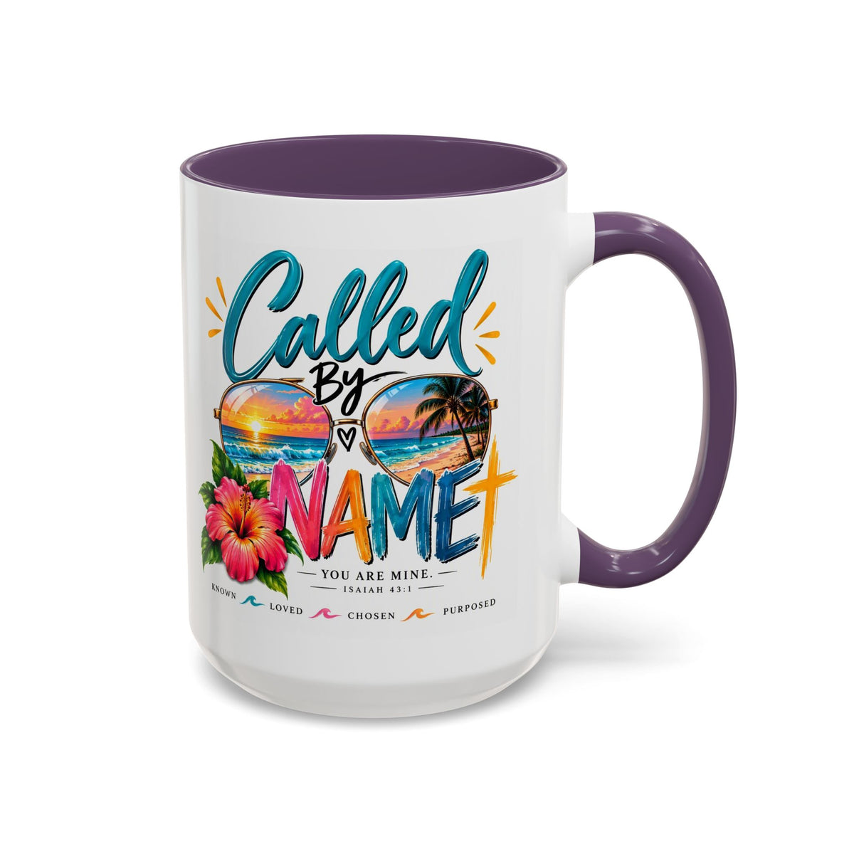 Called By Name Coffee Mug — Christian Inspirational Beach Design (11/15 oz)