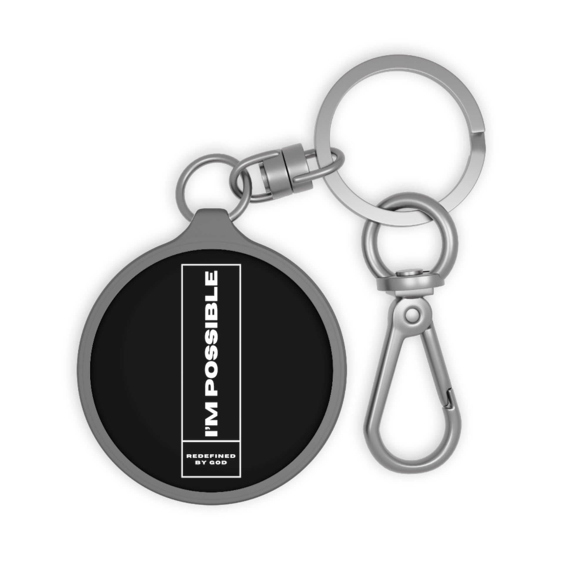 I'm Possible Redefined By God Christian Key Fob Printify