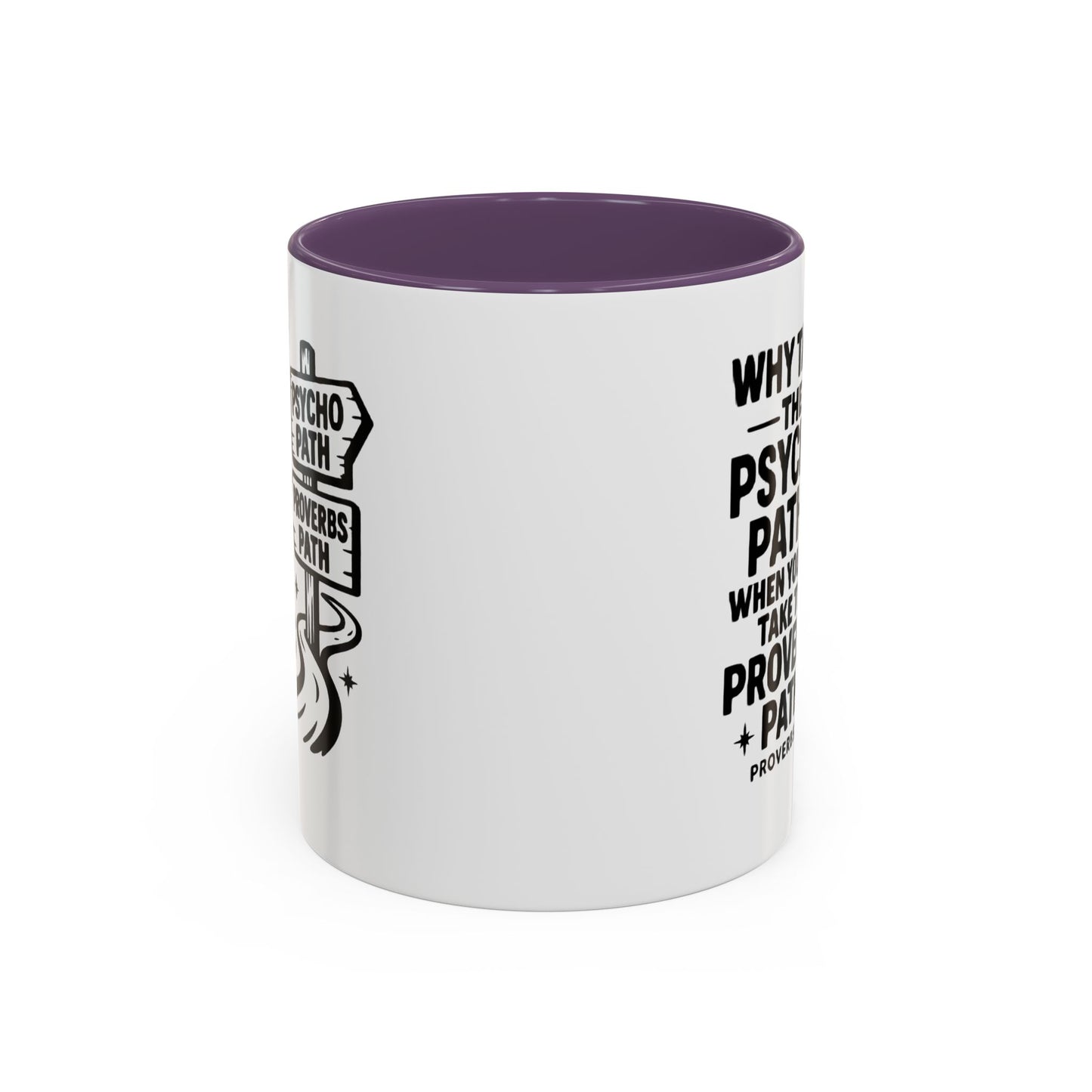 Inspirational Quote Accent Coffee Mug - Perfect Gift for Motivational Moments, Office Desk Essentials, Christian Gifts, Proverbs 3:5-6