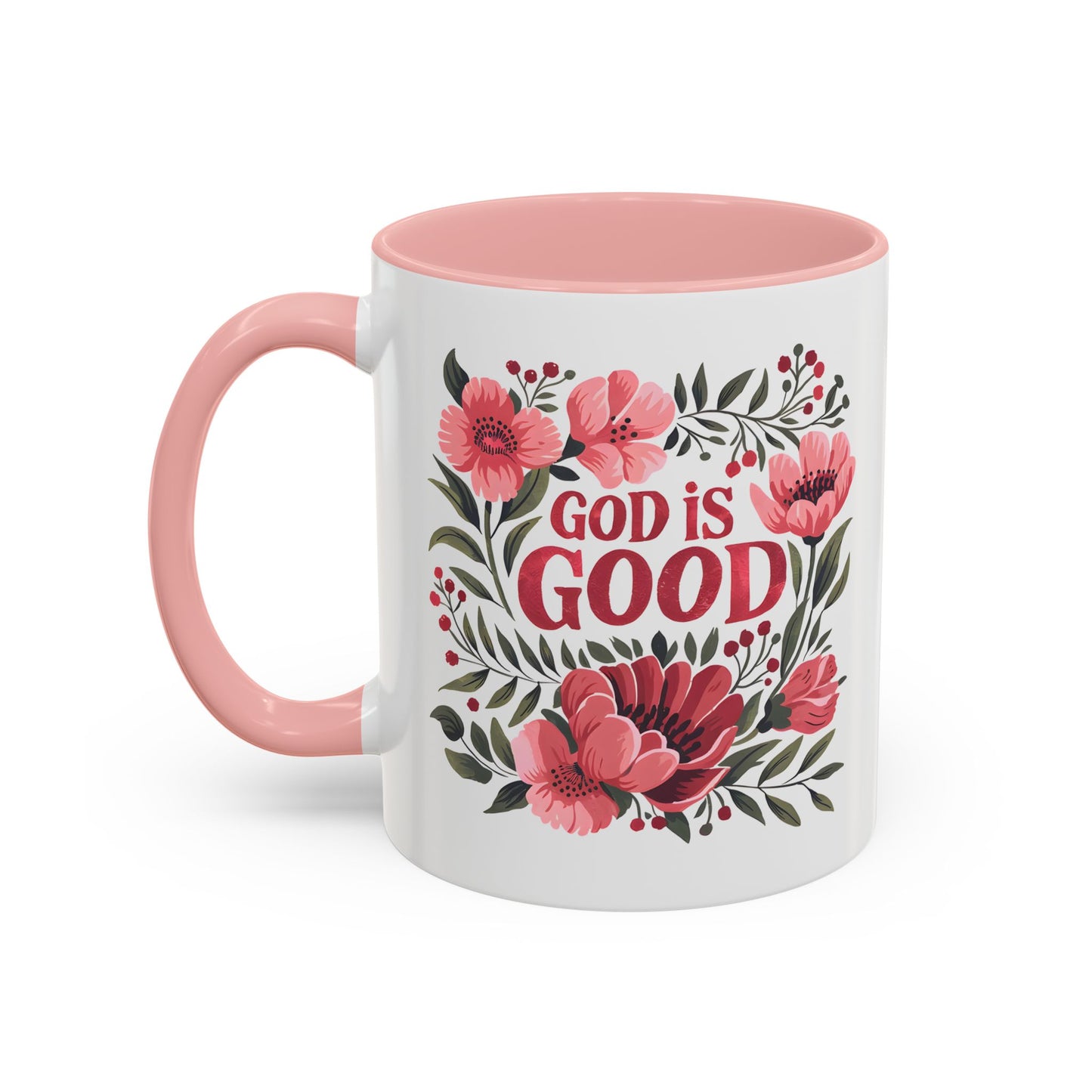 Christian Ceramic Mug- God Is Good Accent Coffee Mug (11, 15oz)