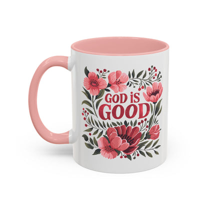 Christian Ceramic Mug- He Is Good Accent Coffee Mug (11, 15oz)