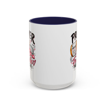 Prayer Is My Favorite Medicine Accent Coffee Mug – Inspirational Religious Gift
