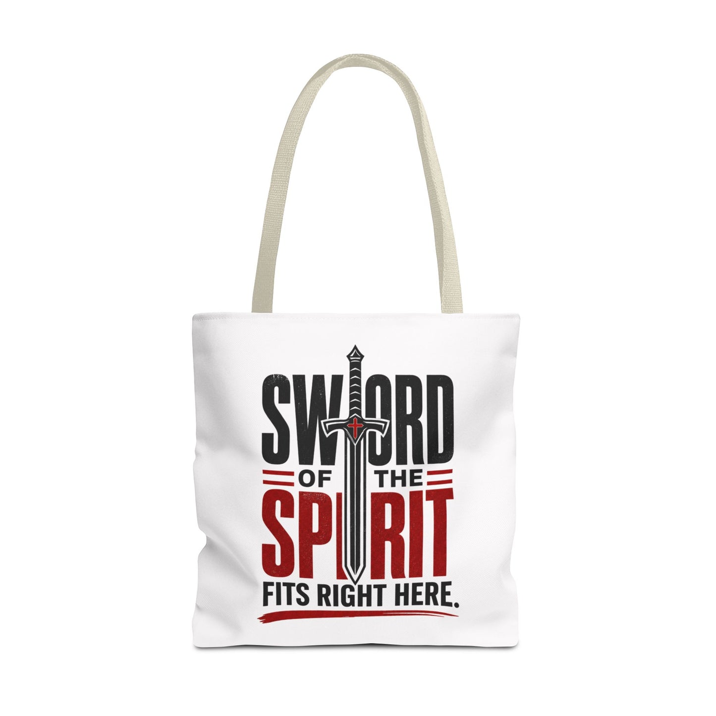 Sword of the Spirit Tote Bag — Christian Faith Inspirational Canvas Tote - ClaimedbyGodDesigns