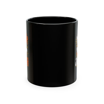 Halloween Ghost Christian Ceramic Mug — "No Fear, Just Faith" Pumpkin Coffee Cup
