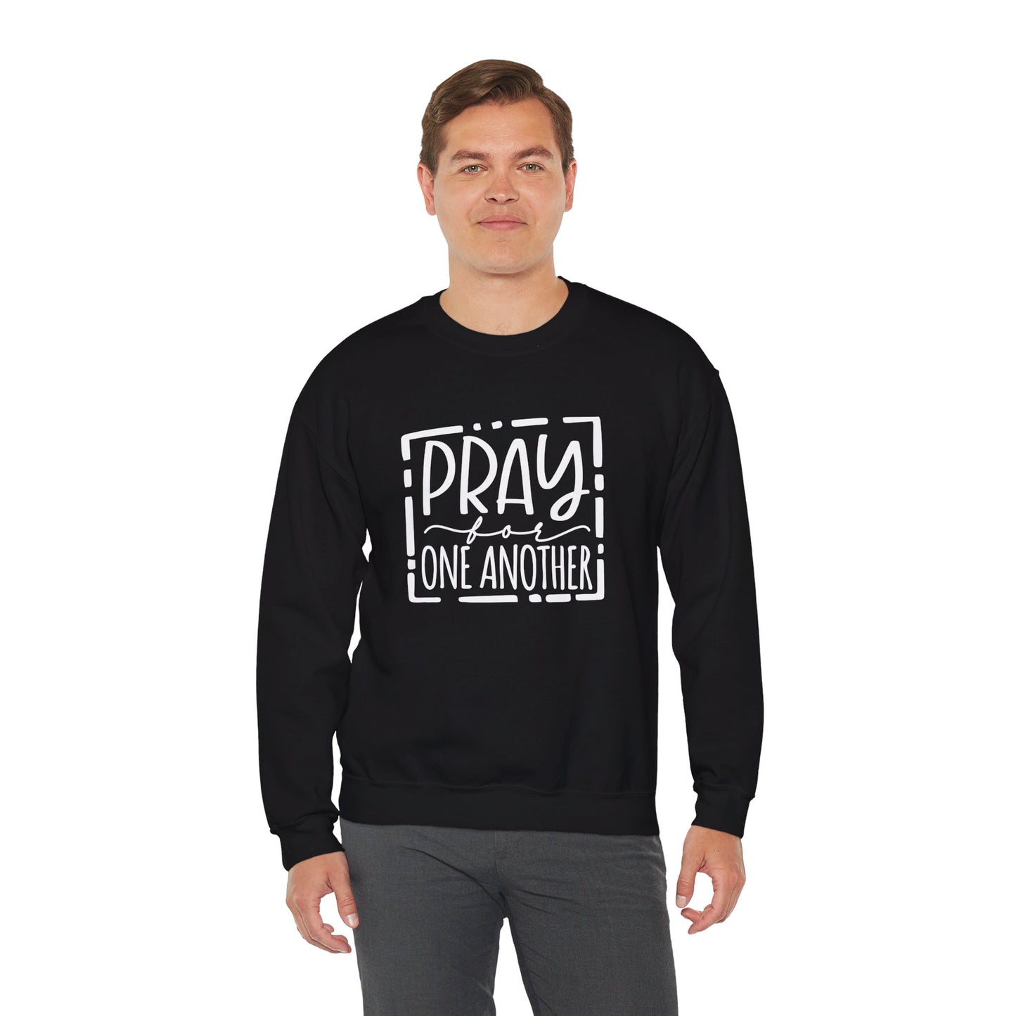 Pray For One Another Don't Quit Unisex Heavy Blend™ Crewneck Christian Sweatshirt