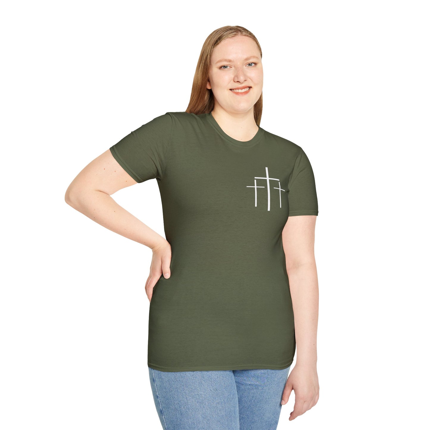 Faith Over Fear 3 Crosses   Christian Unisex T-shirt