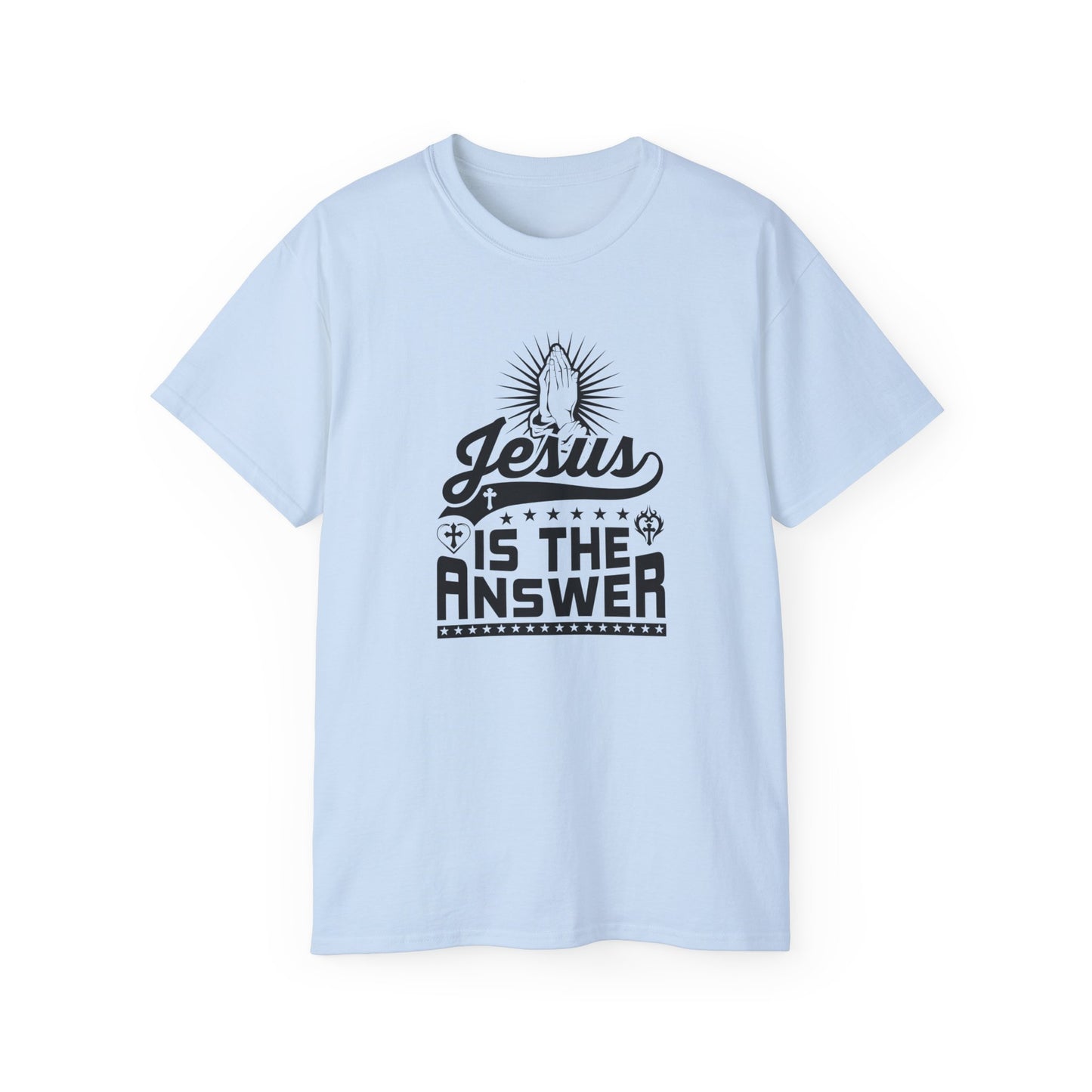 Jesus Is The Answer Unisex Christian Ultra Cotton Tee Printify