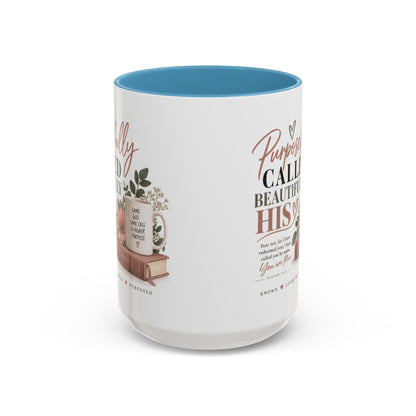 Purposefully Called, Beautifully His Accent Coffee Mug — Christian Inspirational 11/15oz