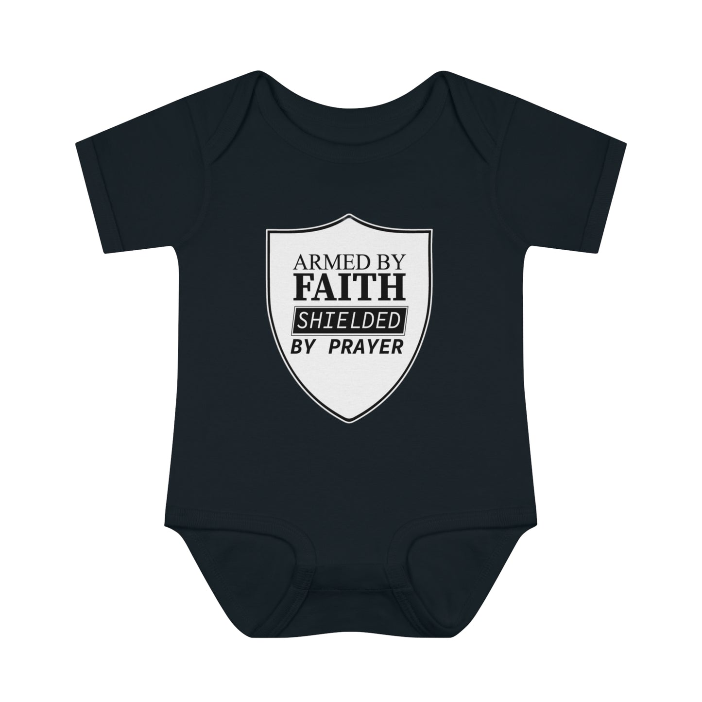 Armed By Faith Shielded By Prayer Christian Baby Onesie Printify