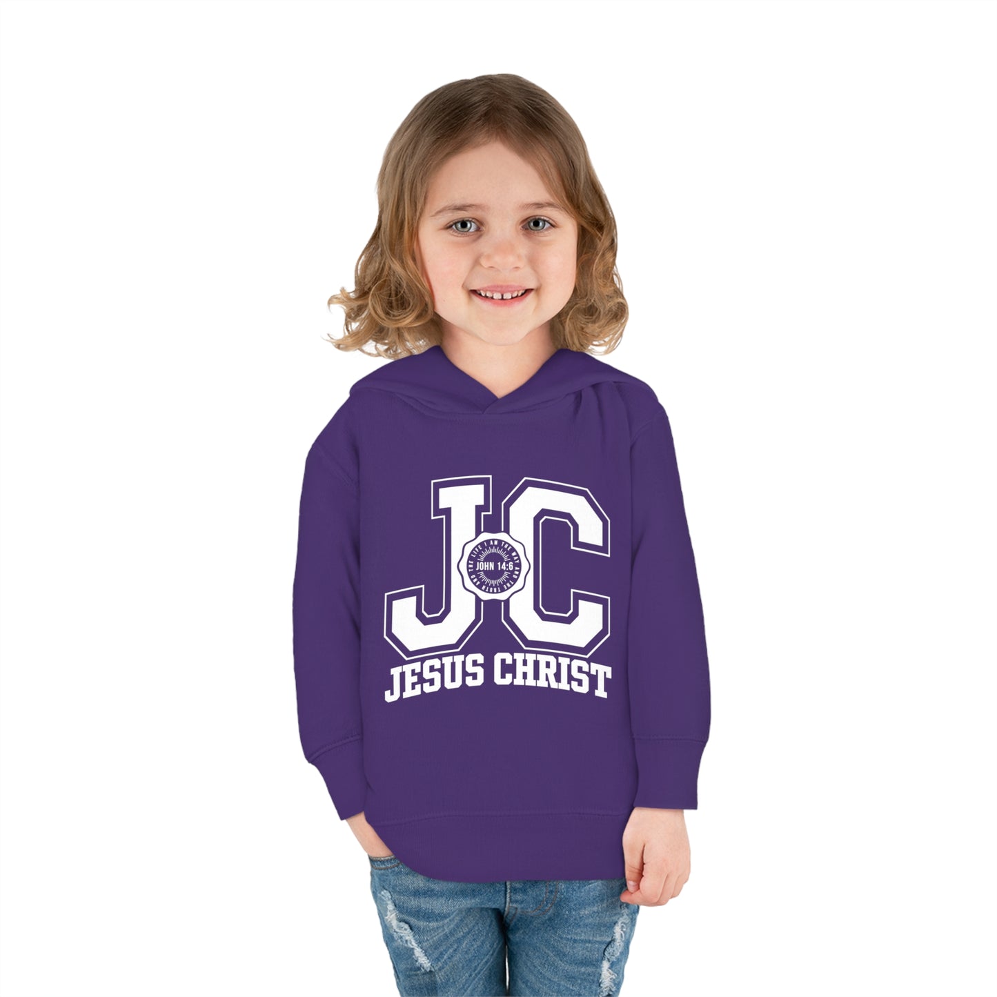 JC Jesus Christ Christian Toddler Pullover Fleece Hooded Sweatshirt