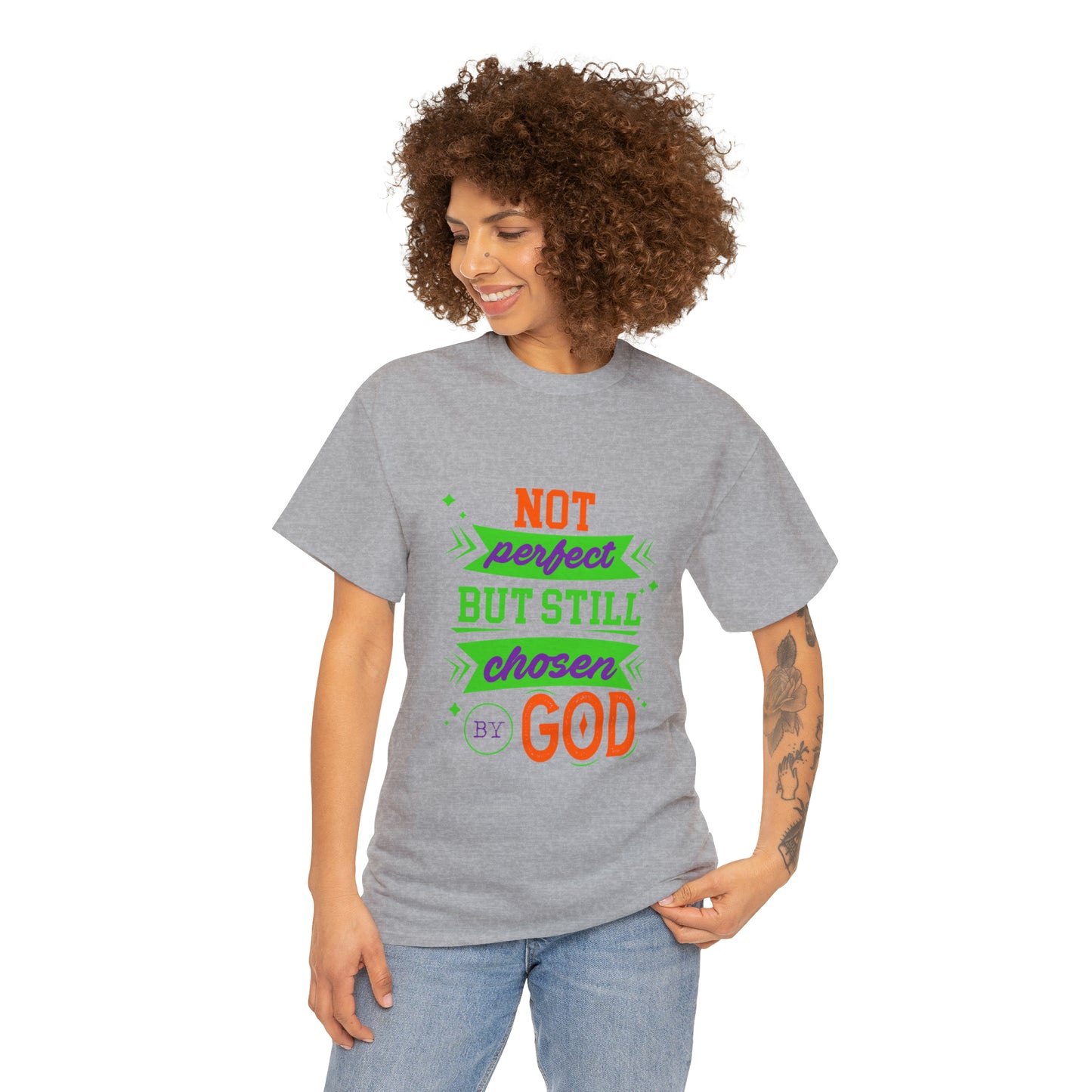 Not Perfect But Still Chosen By God Unisex Heavy Cotton Tee