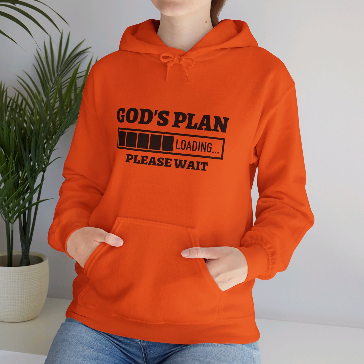 God's Plan Loading Unisex Christian Pullover Hooded Sweatshirt