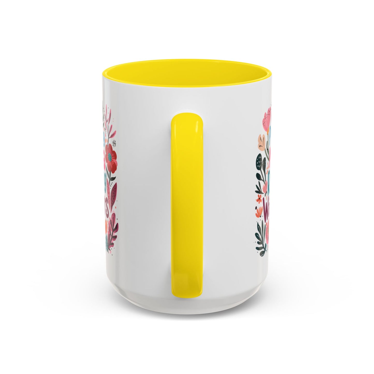 Floral Inspirational Coffee Accent Mug - Praying Mama Raising Warriors, Gift for Moms, Mother's Day Mug, Motivational Cup, Unique Kitchenware
