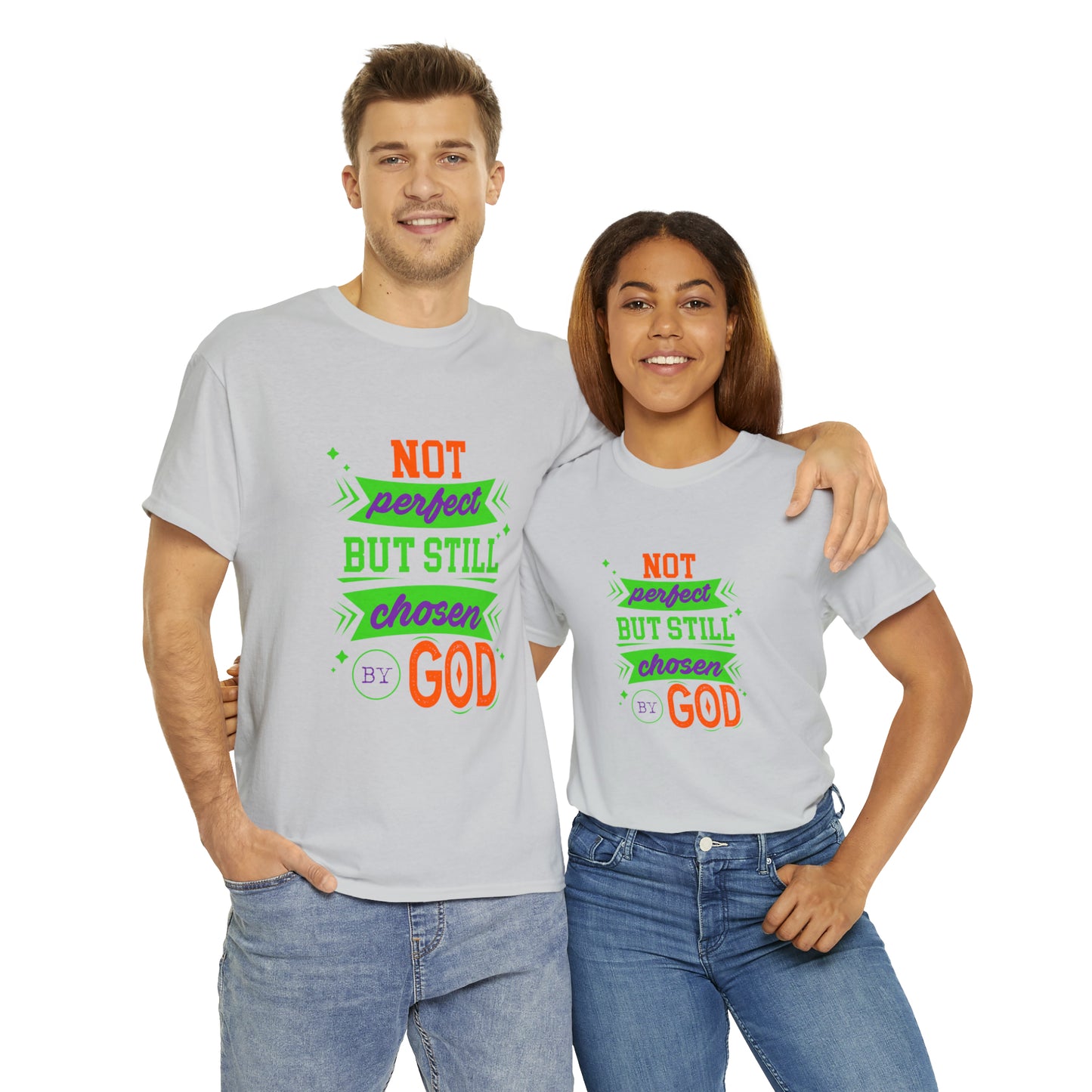 Not Perfect But Still Chosen By God Unisex Heavy Cotton Tee