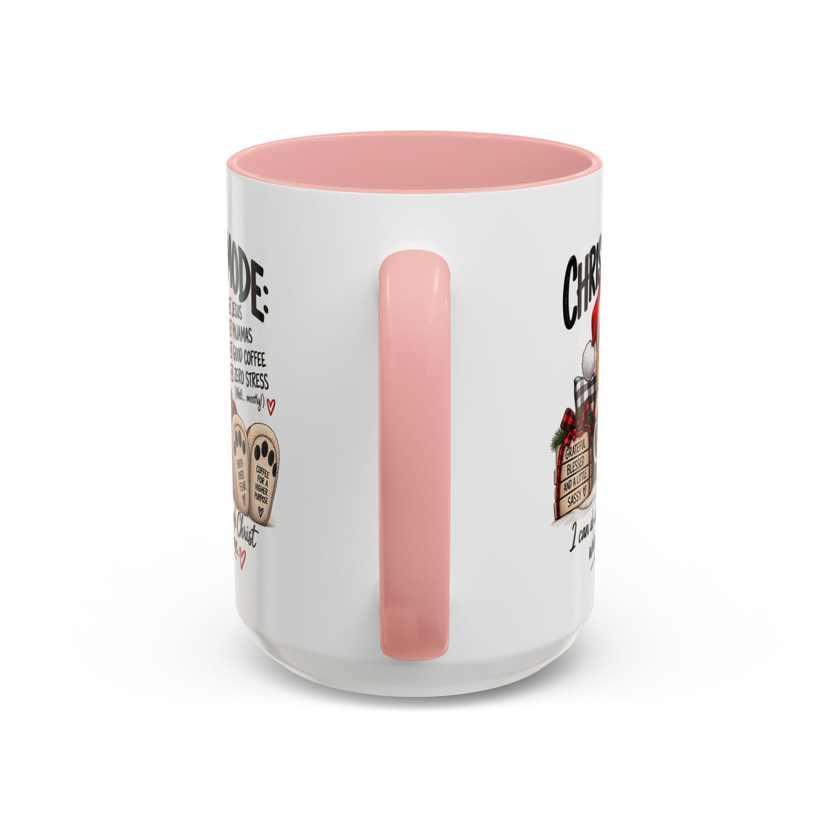 Christmas Mode: Jesus, Pajamas, Good Coffee Dog Coffee Mug