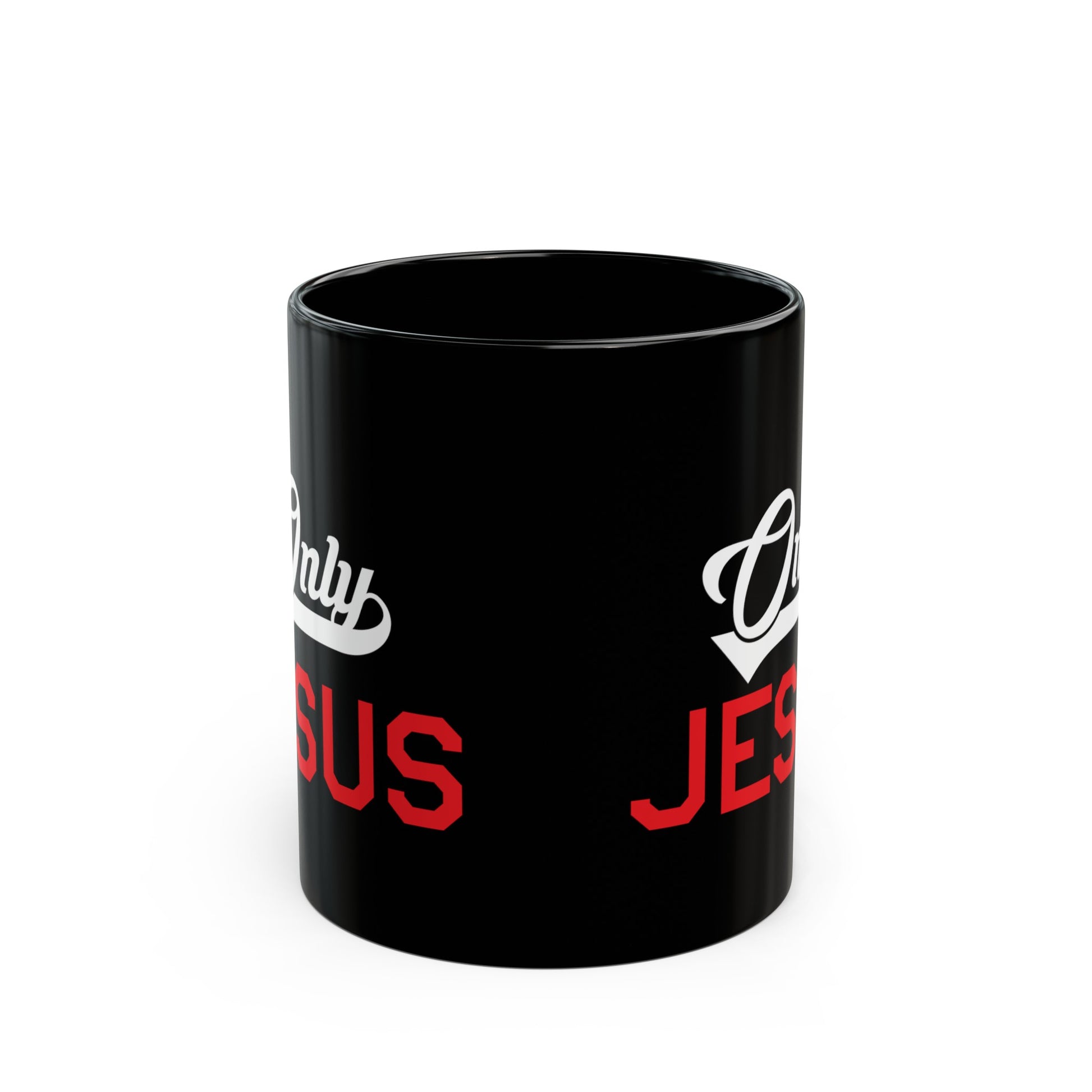 Only Jesus Black Ceramic Mug 11oz (double sided print) Printify