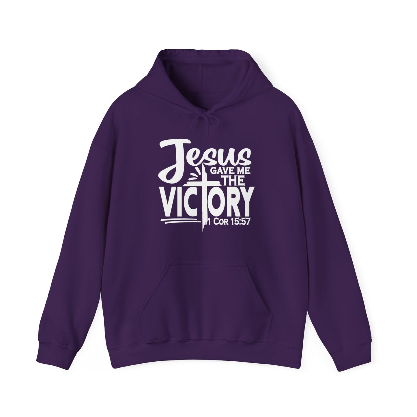 Jesus Gave Me The Victory Unisex Christian Hooded Pullover Sweatshirt