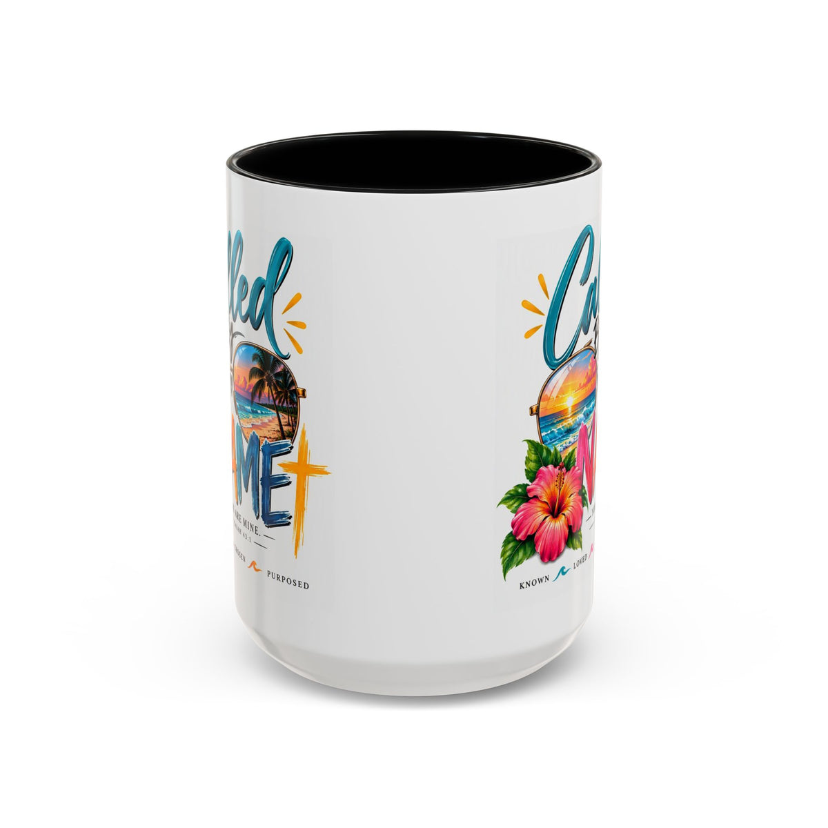 Called By Name Christian coffee mug with beach design