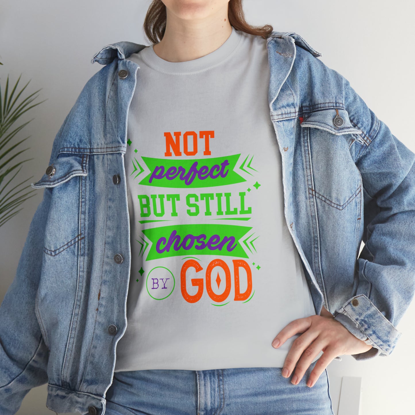 Not Perfect But Still Chosen By God Unisex Heavy Cotton Tee