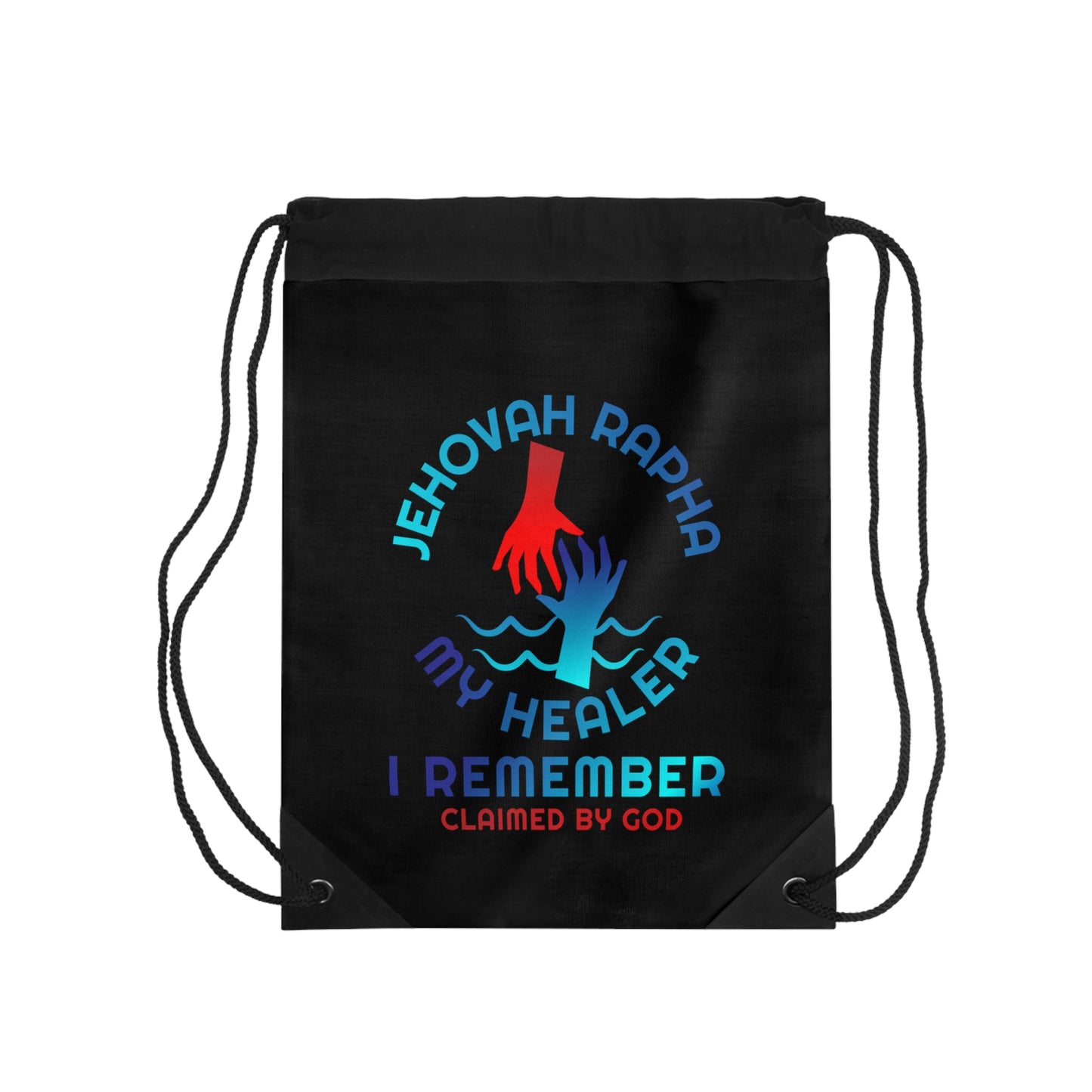 Jehovah Rapha My Healer I Remember Drawstring Bag