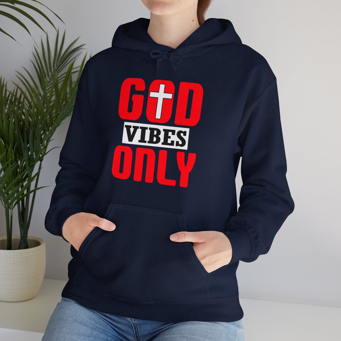 God Vibes Only Unisex Christian Hooded Pullover Sweatshirt