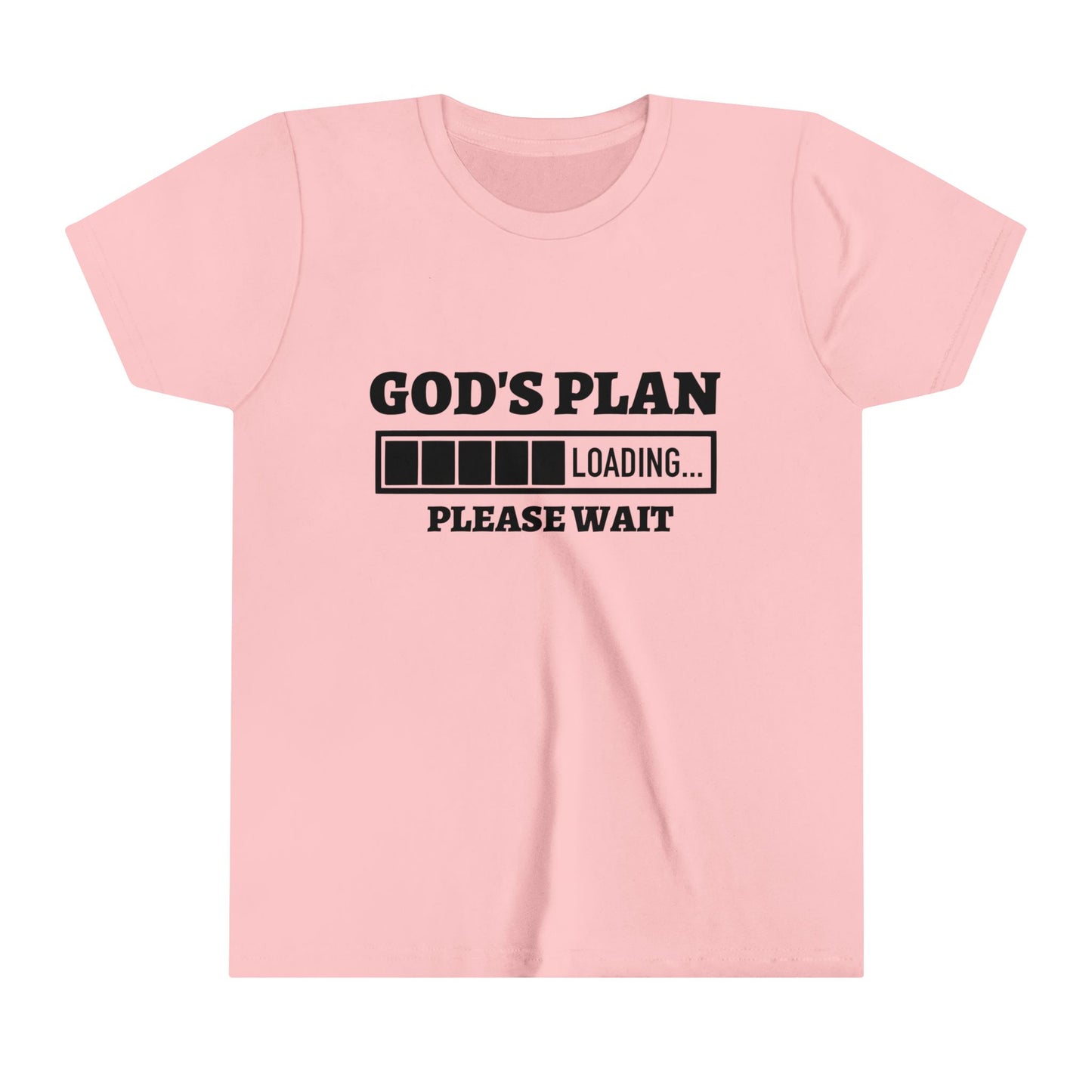 God's Plan Loading Please Wait Youth Christian T-shirt