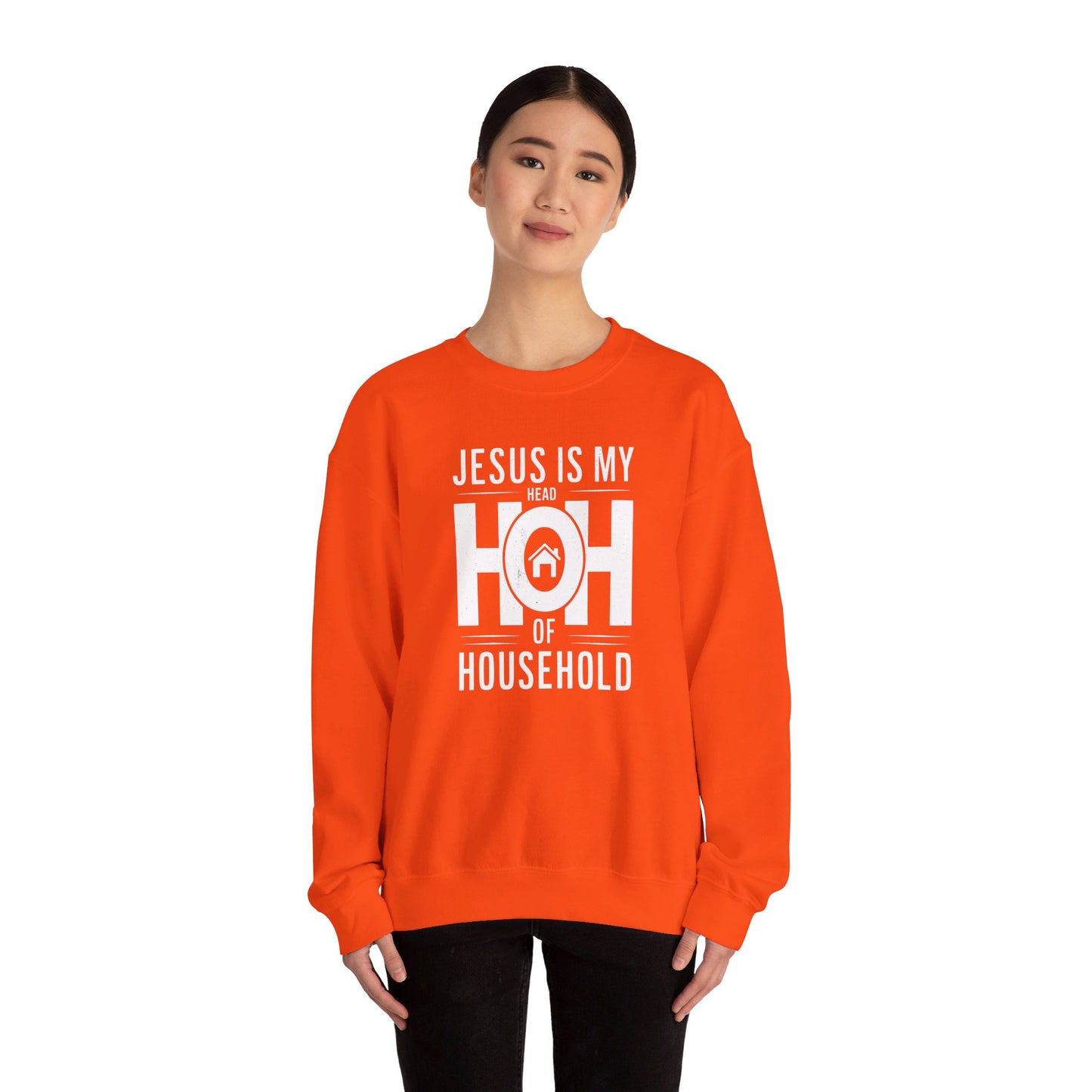 Jesus Is My Head Of Household HOH  Unisex Heavy Blend™ Crewneck Christian Sweatshirt