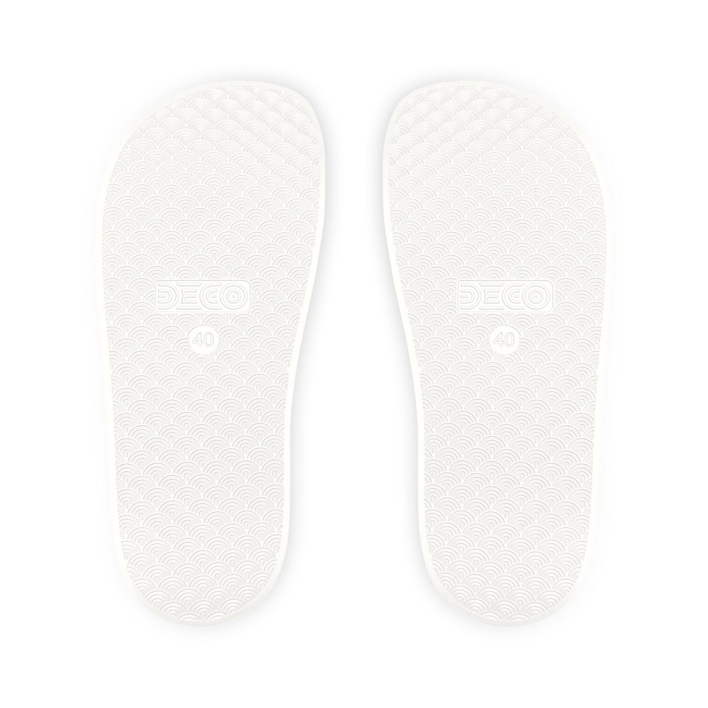 He Did It Women's Christian Slide Sandals — Christian Scripture 1 Corinthians 15:3 Pool Slides
