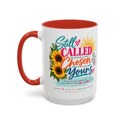 Still Called Still Chosen Inspirational Called By Name Coffee Mug with Sunflowers