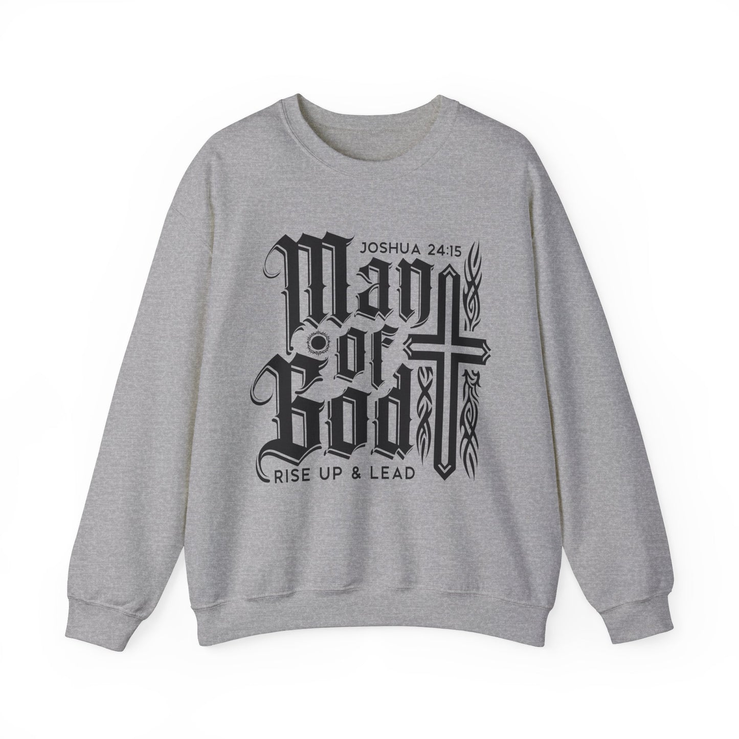 Man Of God Rise Up and Lead Men's Heavy Blend™ Crewneck Christian Sweatshirt