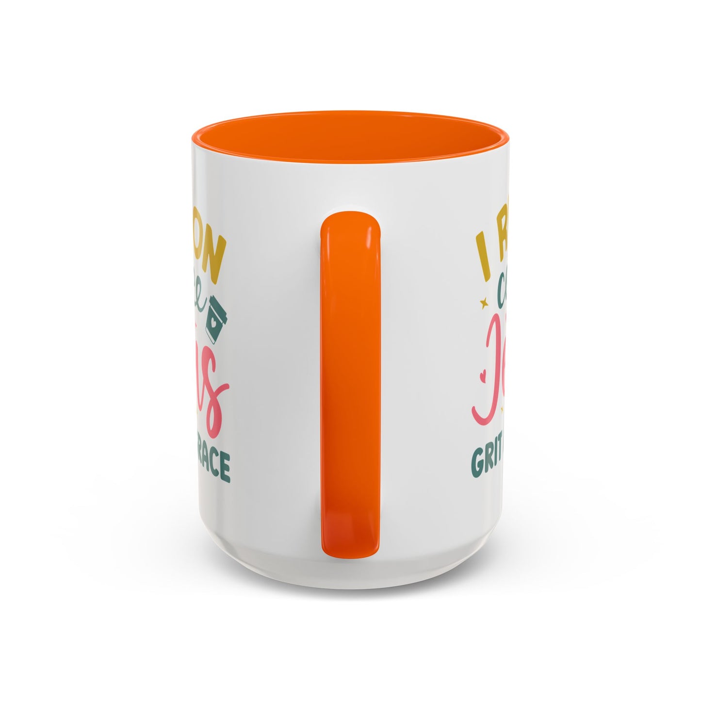Inspirational Coffee Accent Mug - "I Run on Coffee & " - Perfect Gift for Faith & Coffee Lovers