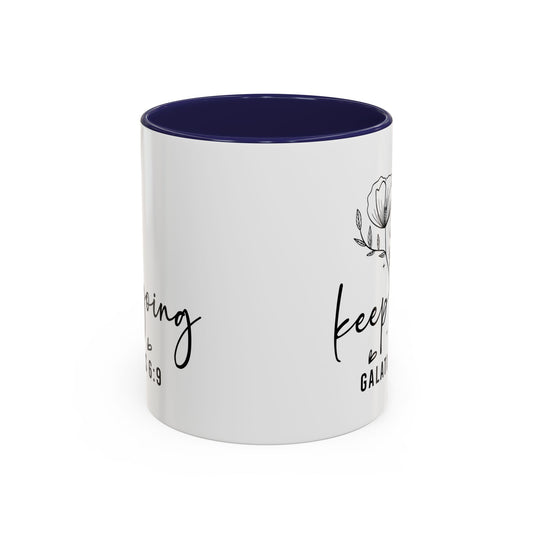 Inspirational Coffee Accent Mug - "Keep Going" Galatians 6:9