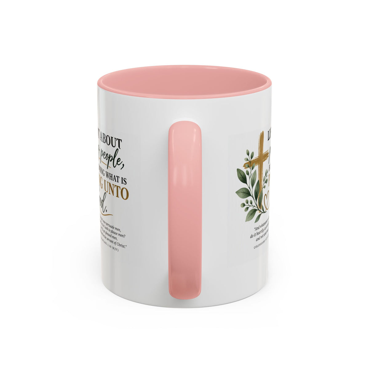 Christian Coffee Mug – "Pleasing Unto God" Inspirational Accent Mug (11/15oz)
