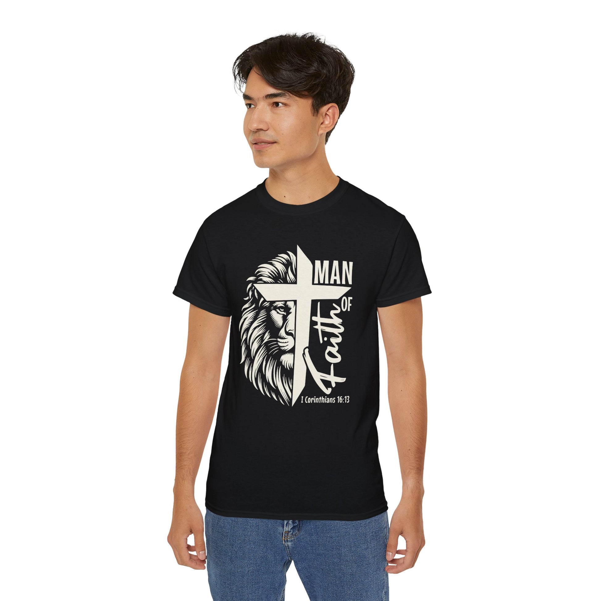 MAN OF FAITH MEN'S Christian T-SHIRT Printify