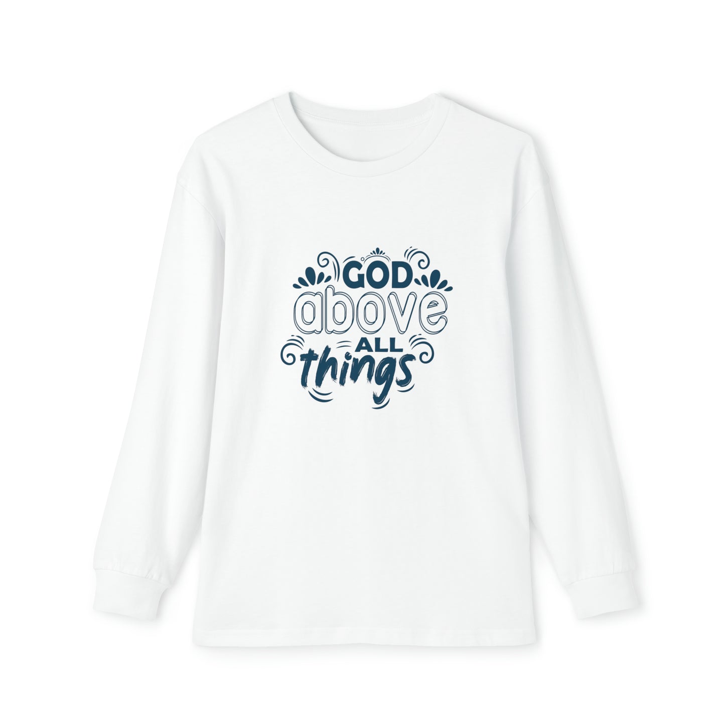 God Above All Things Youth Christian Long Sleeve Pajama Set Printify