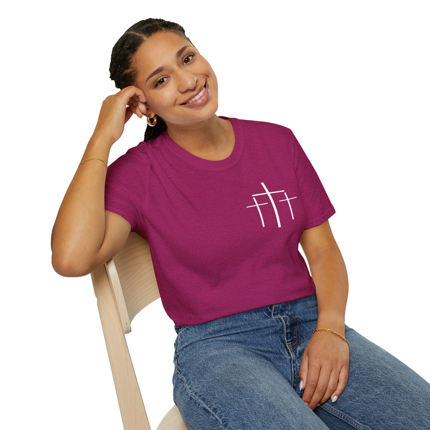 Faith Over Fear 3 Crosses   Christian Unisex T-shirt