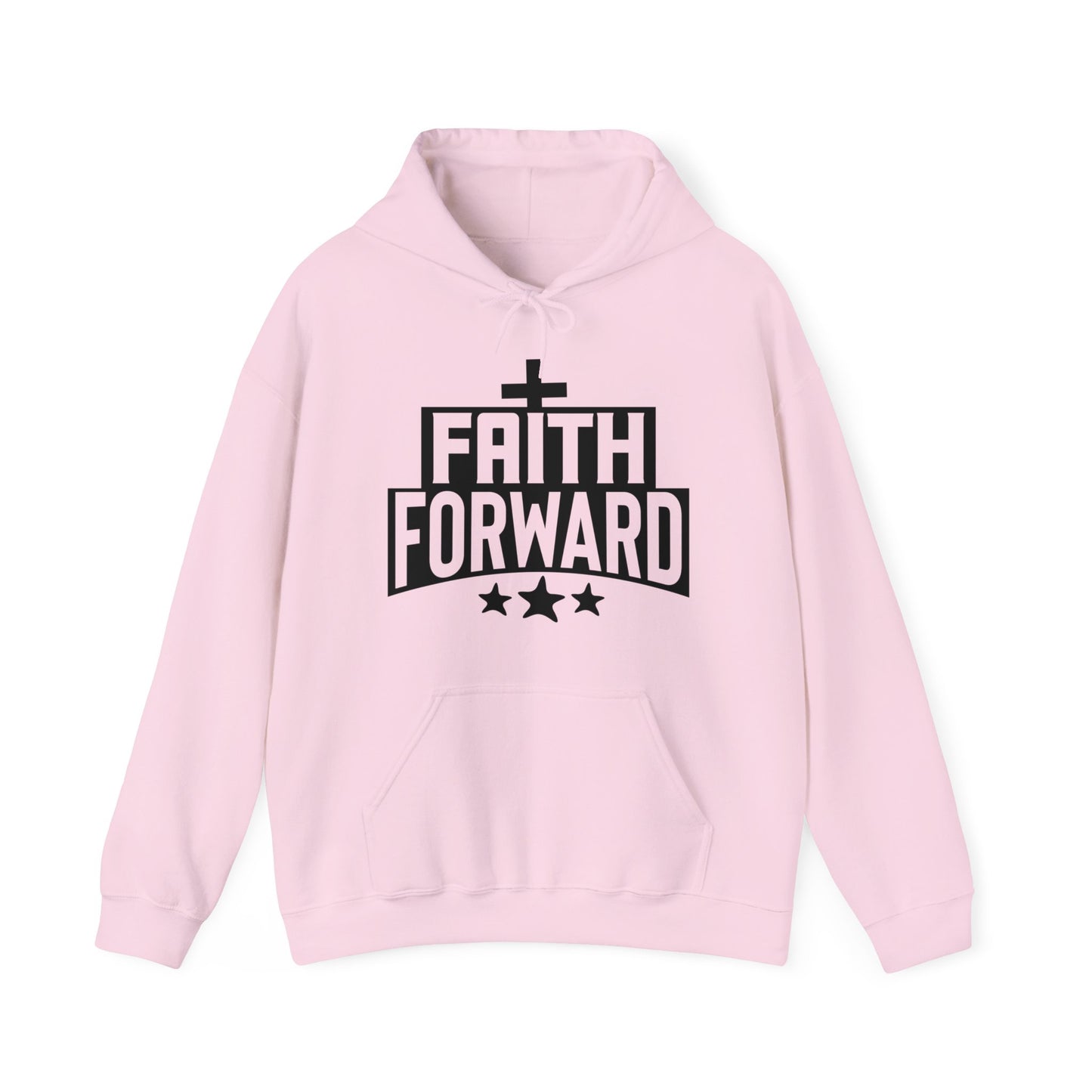 Faith Forward  Unisex Christian Hooded Pullover Sweatshirt