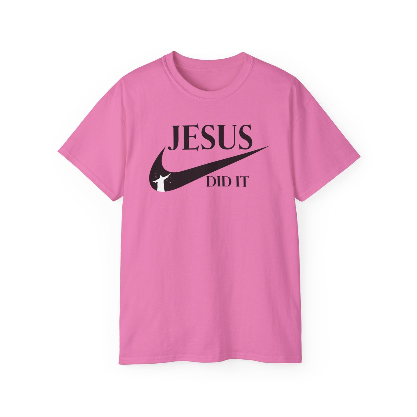 Jesus Did It (like Nike) Funny Unisex Christian Ultra Cotton Tee Printify