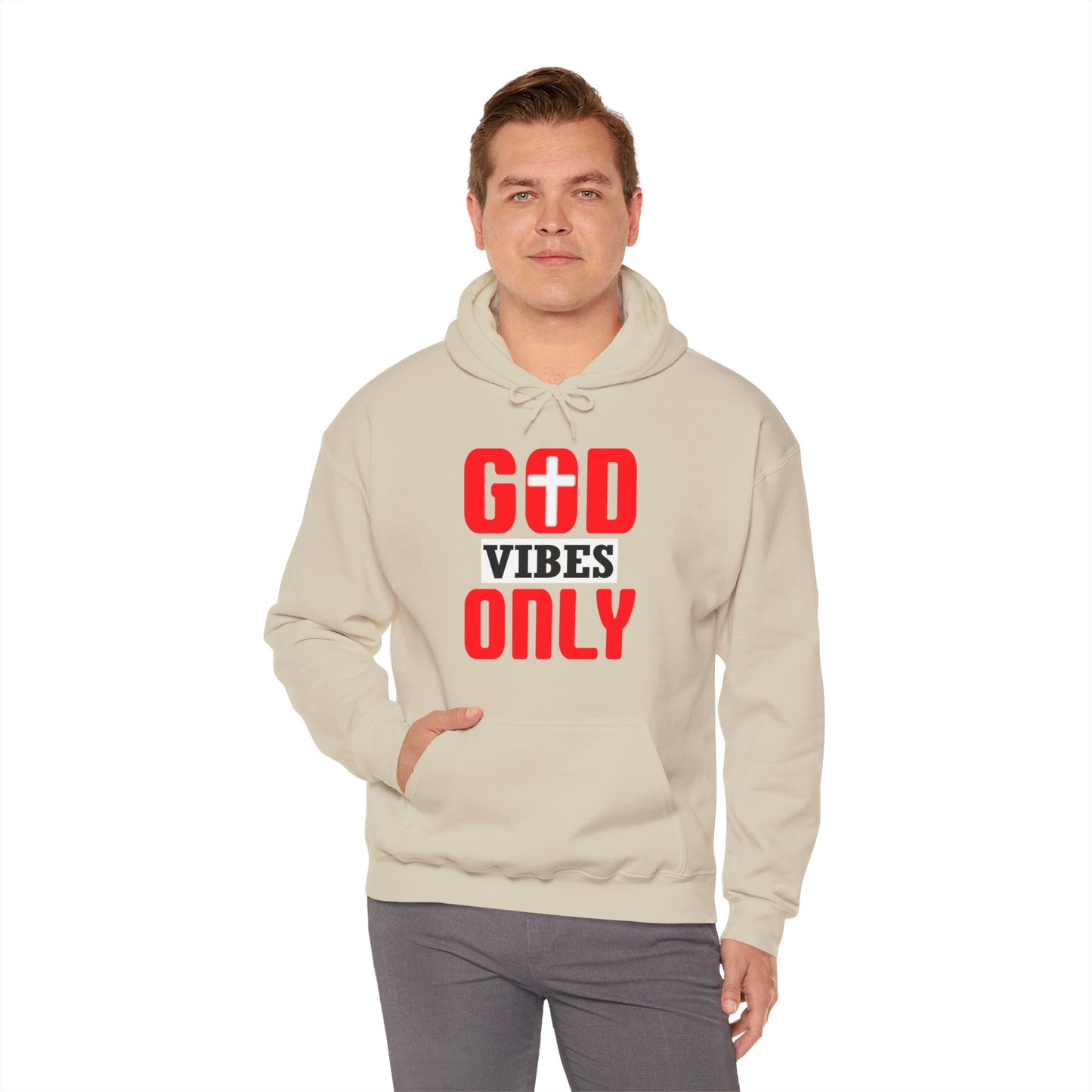 God Vibes Only Unisex Christian Hooded Pullover Sweatshirt